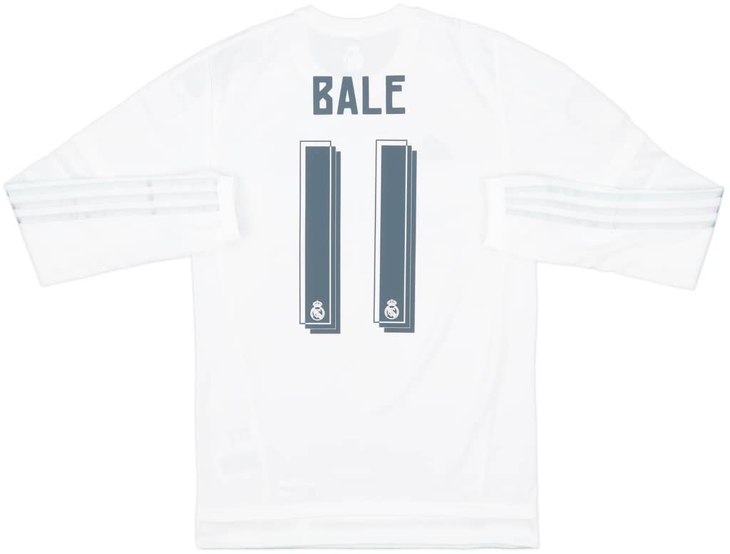 2015-16 Real Madrid Home L/S Shirt Bale #11 (S)
