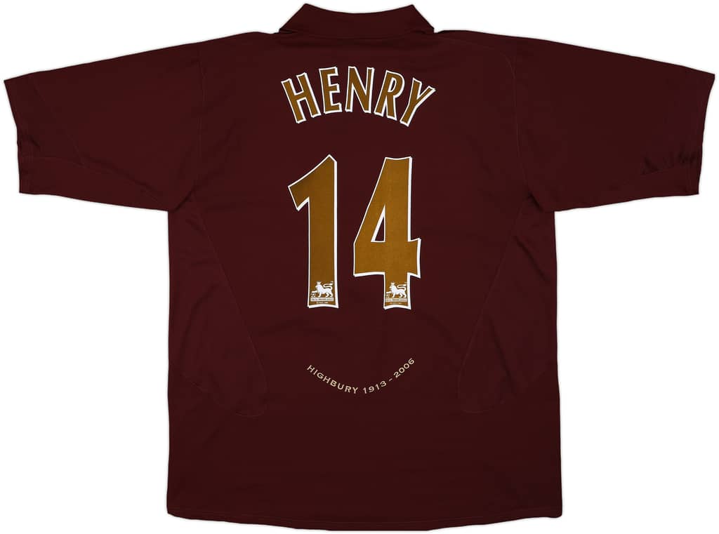 2005-06 Arsenal Home Shirt Henry #14 (XXL)