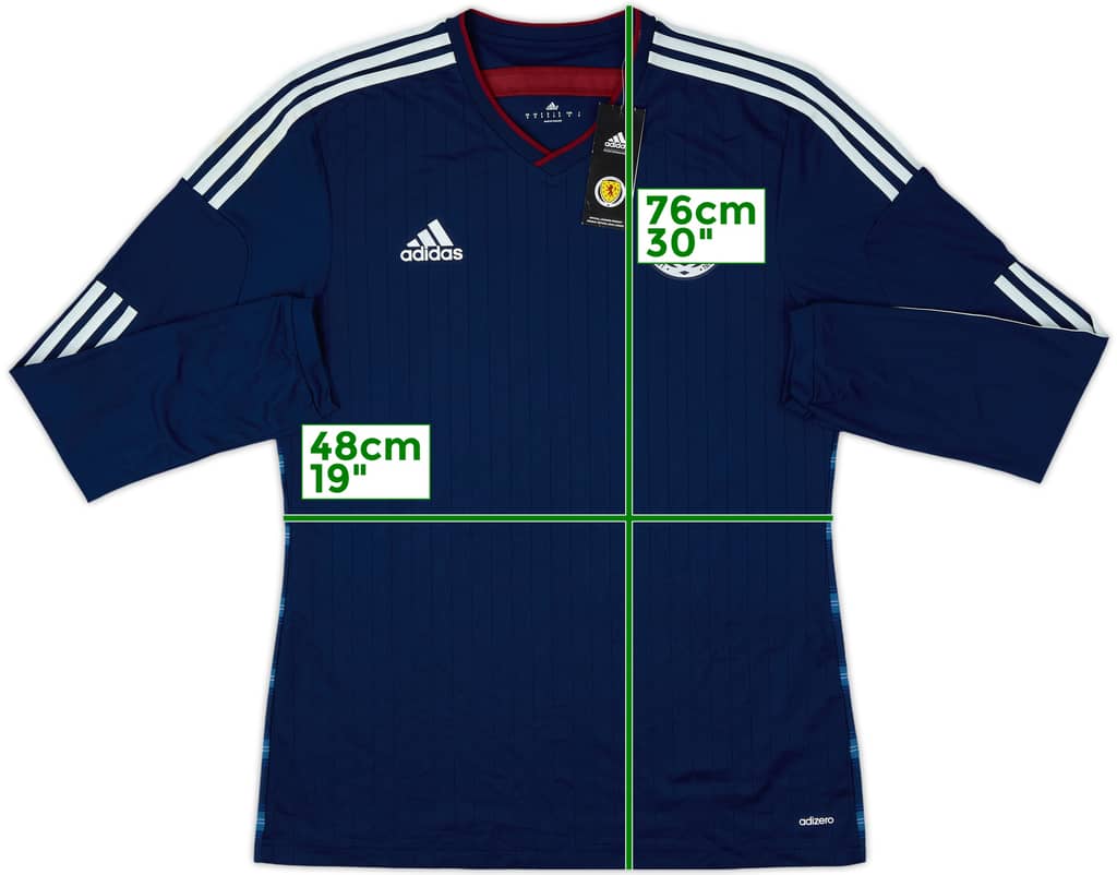 2014-15 Scotland Player Issue Home L/S Shirt (L)