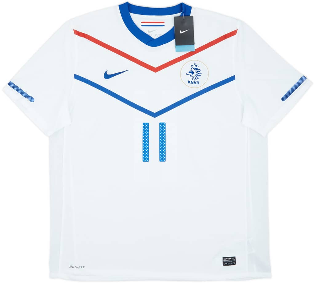 2010-11 Netherlands Away Shirt Robben #11 (XL)