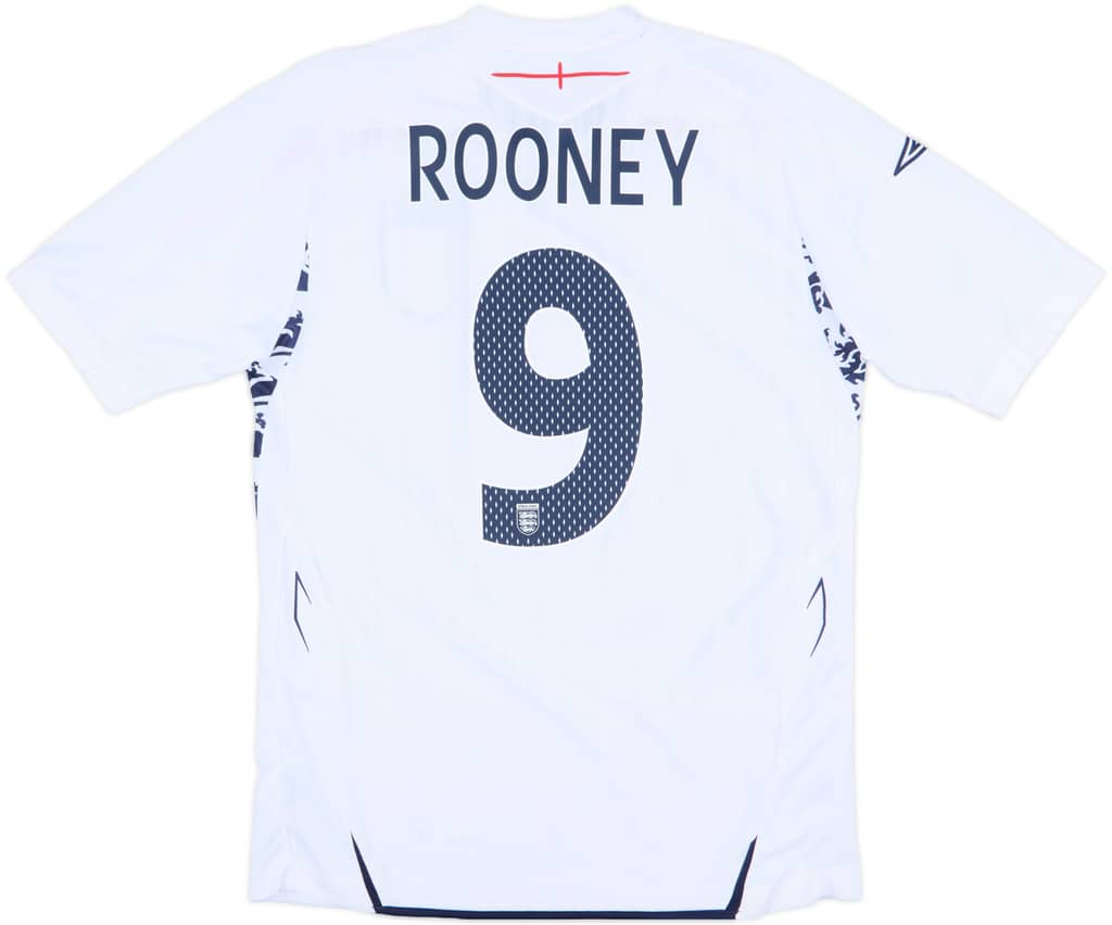 2007-09 England Home Shirt Rooney #9 (M)