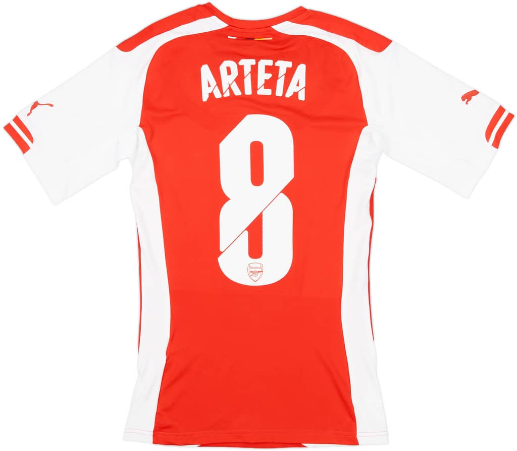 2014-15 Arsenal Authentic Home Shirt Arteta #8 (M)