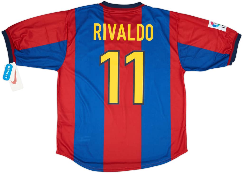1998-00 Barcelona Home Shirt Rivaldo #11 (L)