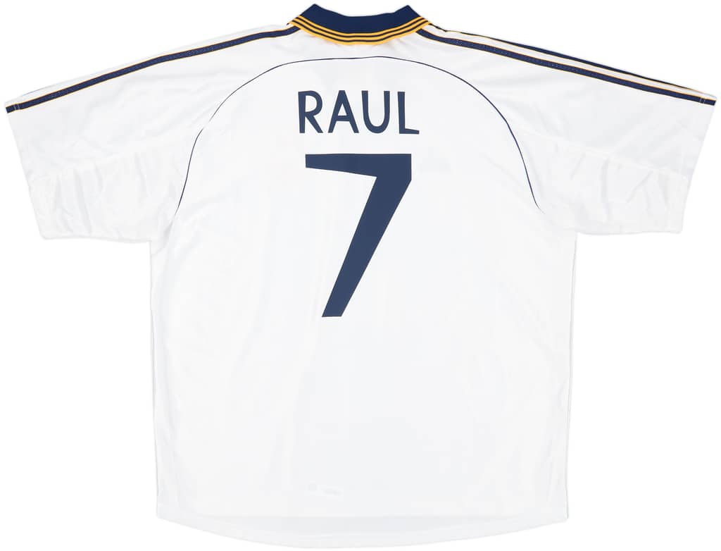 1998-00 Real Madrid Home Shirt Raul #7 (XL)