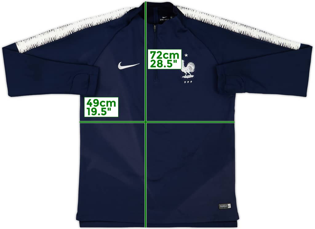 2018-19 France Nike 1/4 Zip Training Top - 6/10 - (M)