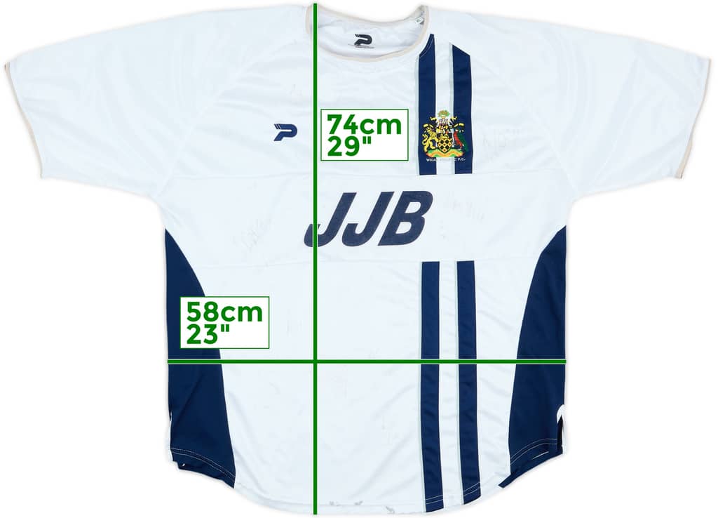 2002-04 Wigan Squad Signed Away Shirt - 6/10 - (XL)