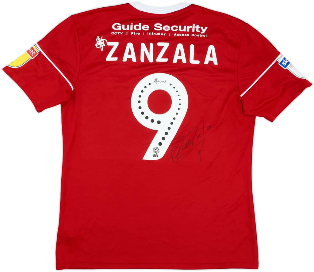 2018-20 Accrington Stanley Match Issue Signed Home Shirt Zanzala #9