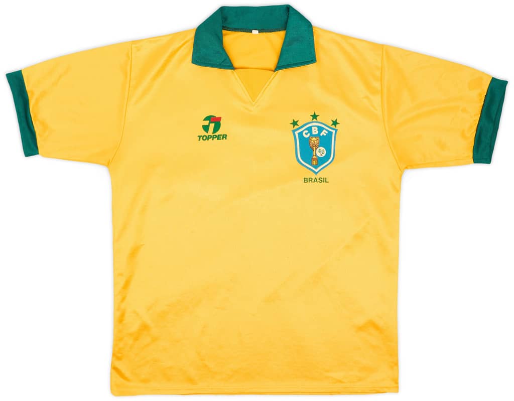 1985-88 Brazil Home Shirt - 8/10 - (L)