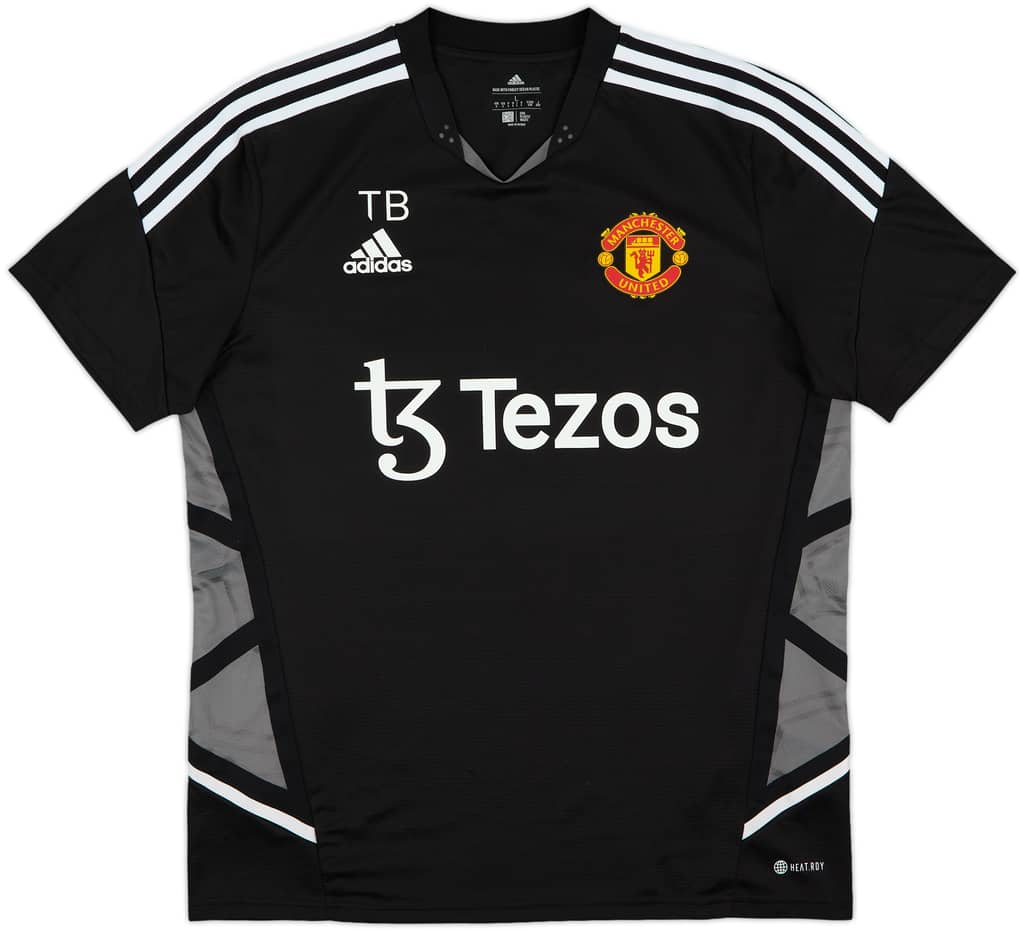 2022-23 Manchester United adidas Staff Issue Training Shirt TB - 8/10 - (L)