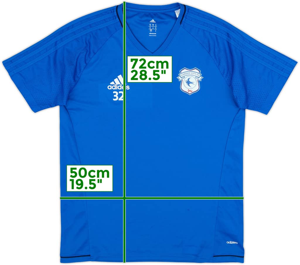 2017-18 Cardiff Player Issue adizero Training Shirt #32 - 8/10 - (M)