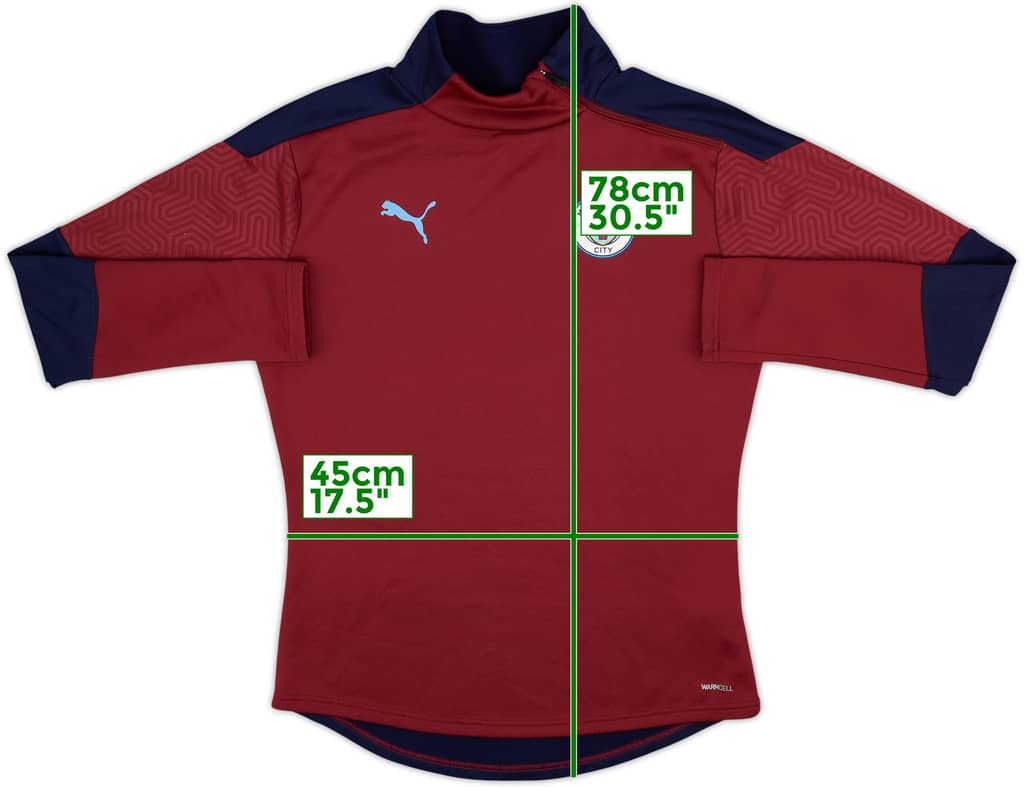 2020-21 Manchester City Puma 1/4 Zip Drill Top - 8/10 - (M)