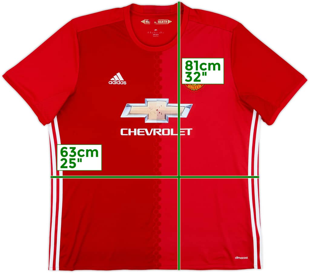 2016-17 Manchester United Home Shirt - 5/10 - (XXL)