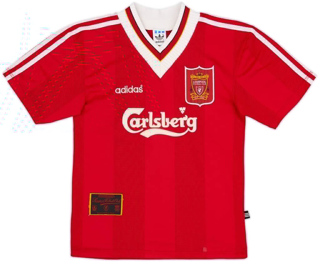 1995-96 Liverpool Home Shirt - 8/10 - (L.Boys)