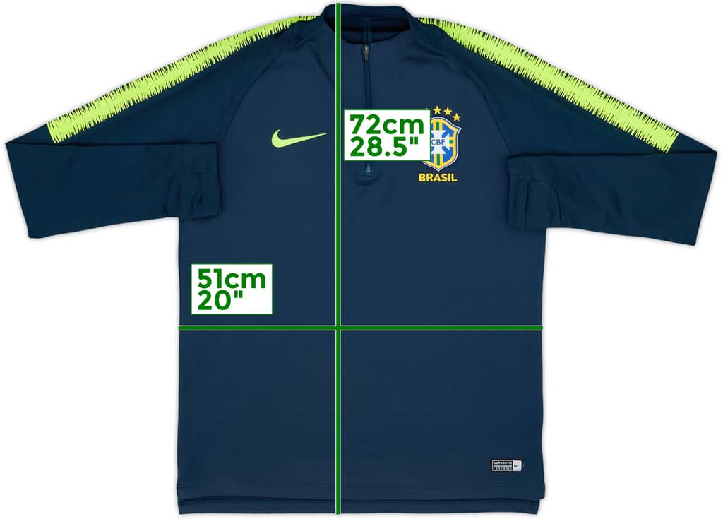 2018-19 Brazil Nike 1/4 Zip Drill Top - 8/10 - (M)