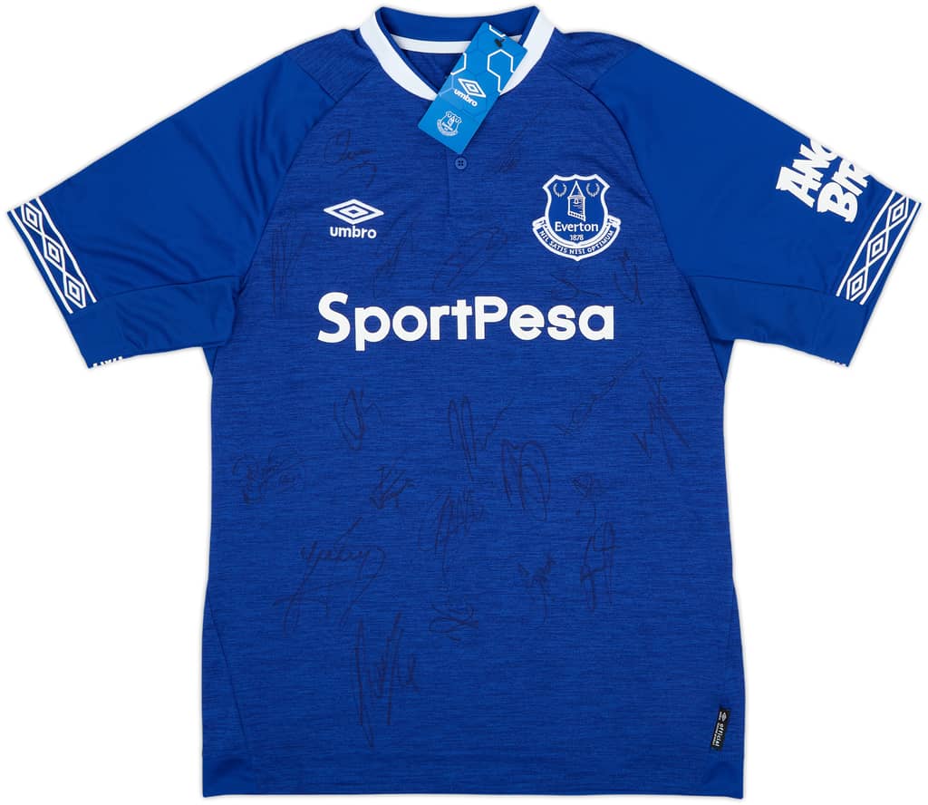 2018-19 Everton Squad Signed Home Shirt (M)