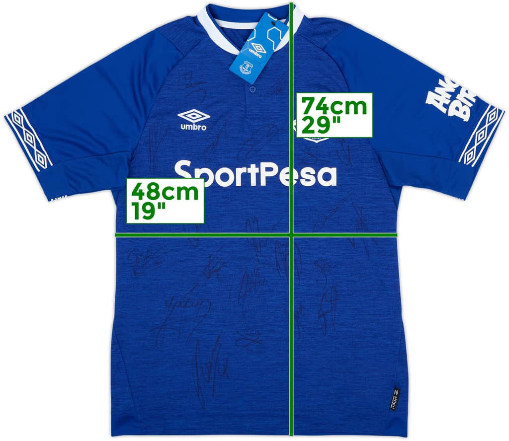 2018-19 Everton Squad Signed Home Shirt (M)