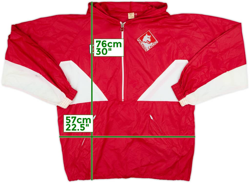 1991-92 Piacenza ABM 1/2 Zip Hooded Rain Jacket - 8/10 - (L)