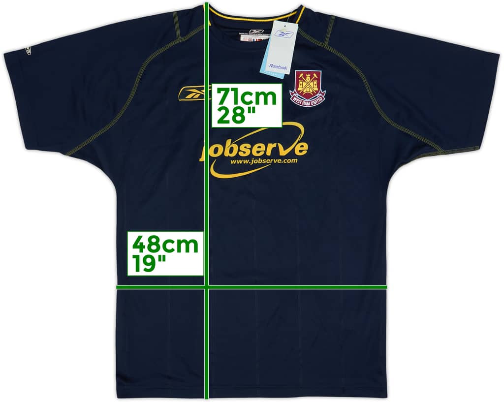 Camiseta de visitante del West Ham 2003-04 (S)