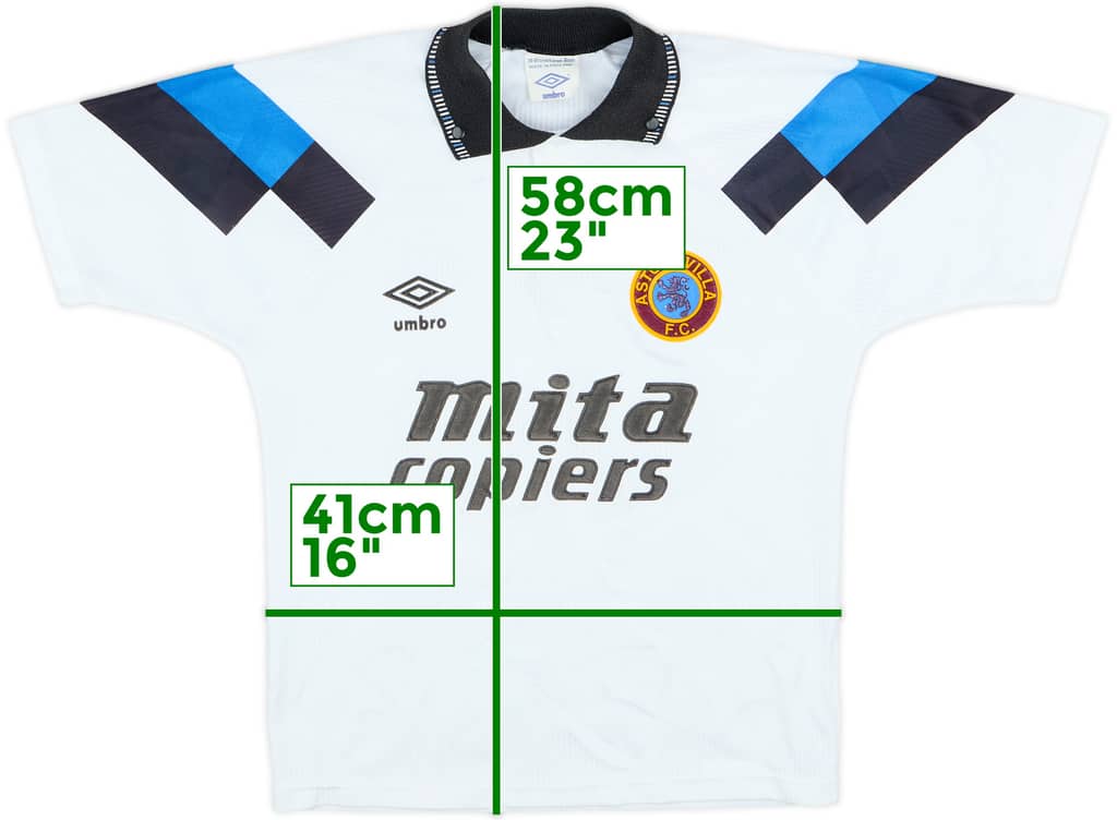 1990-92 Aston Villa Away Shirt - 8/10 - (L.Boys)