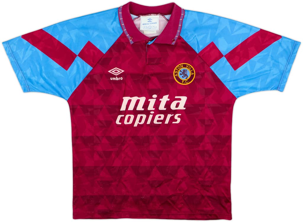 1990-92 Aston Villa Home Shirt - 9/10 - (S)