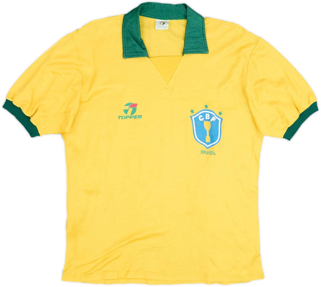 1985-88 Brazil Home Shirt - 7/10 - (L)
