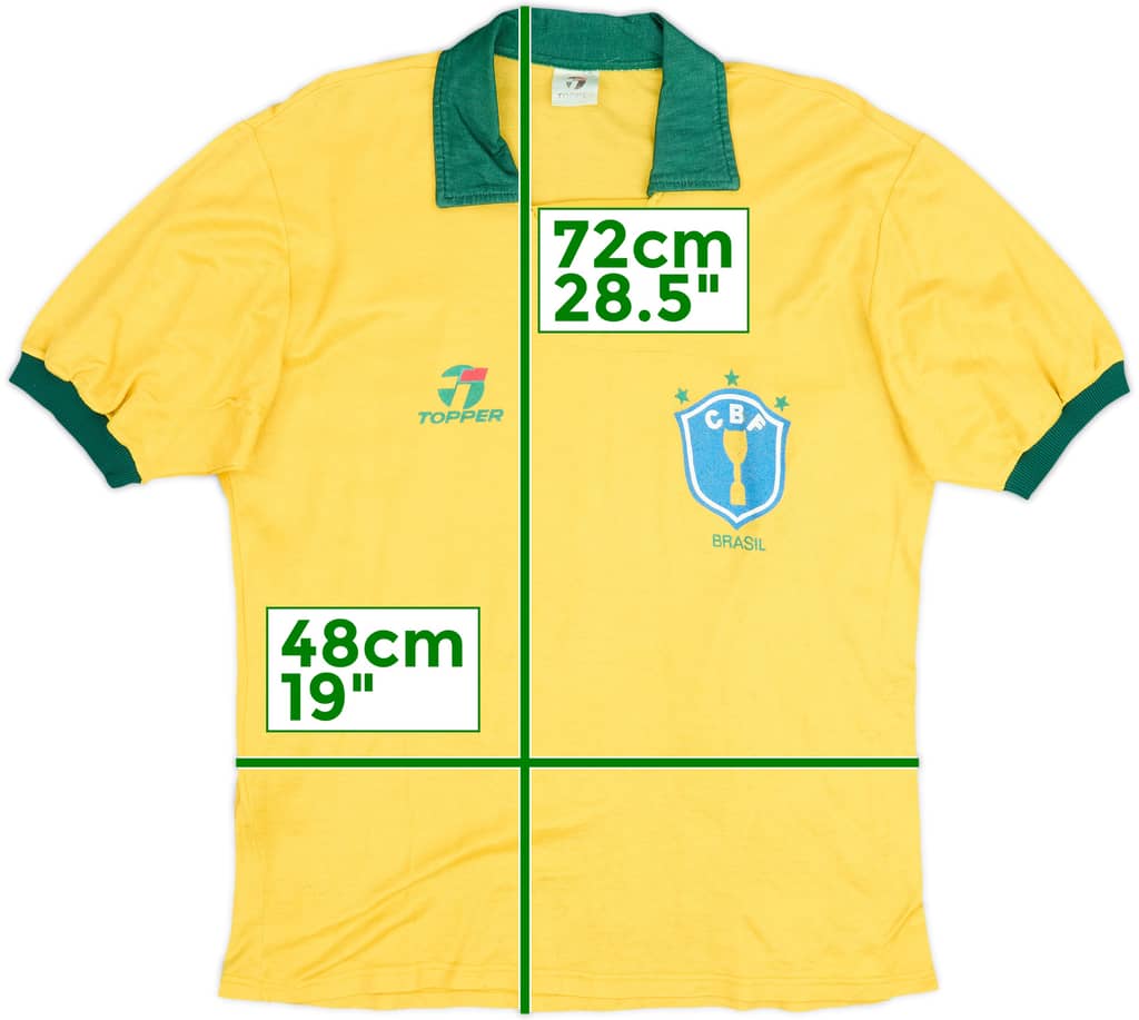 1985-88 Brazil Home Shirt - 7/10 - (L)