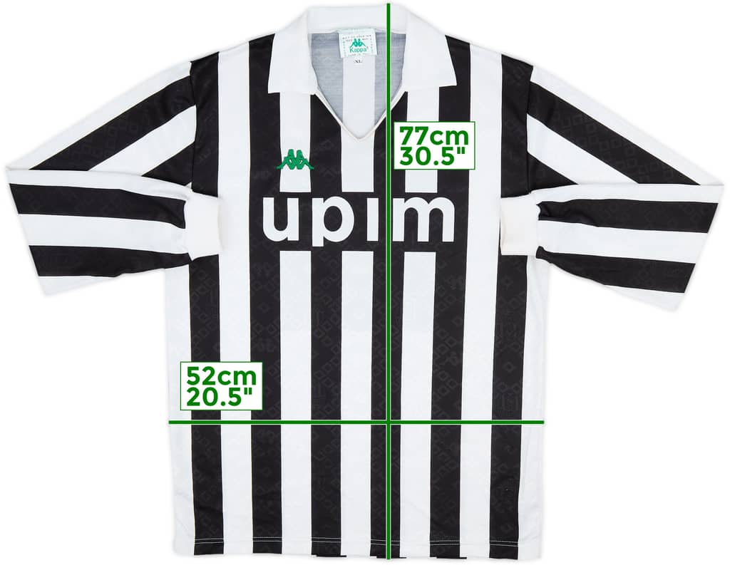 1991-92 Juventus Home L/S Shirt - 9/10 - (XL)