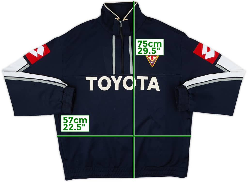 2007-09 Fiorentina Lotto 1/4 Zip Drill Top - 7/10 - (M)