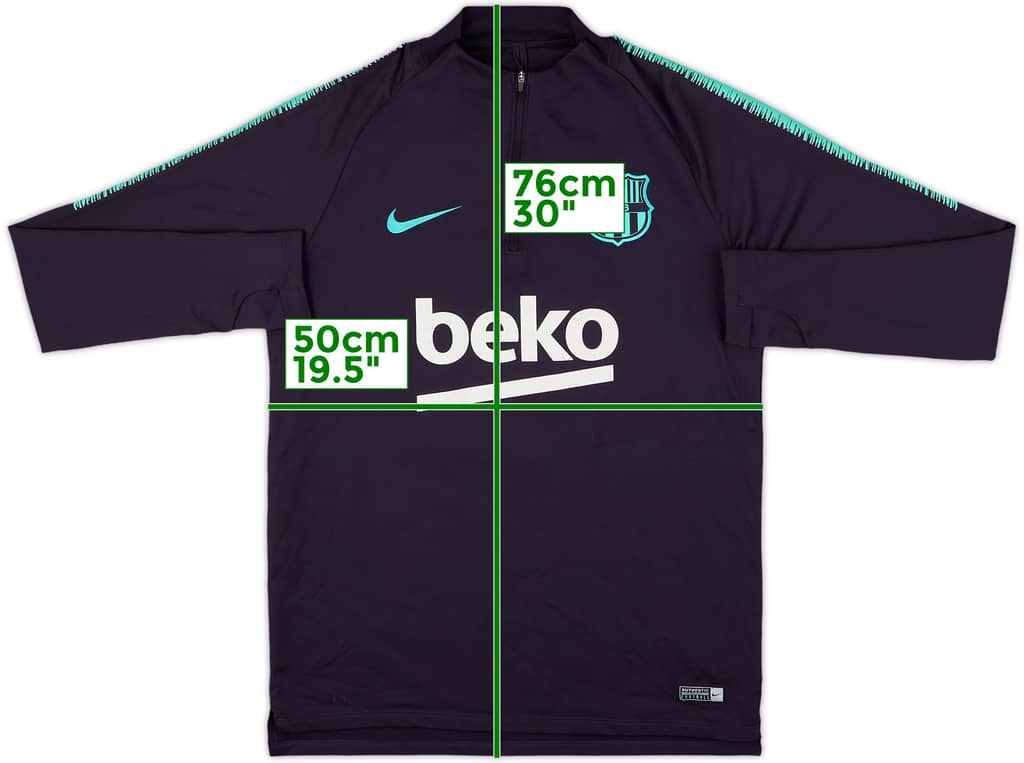 2018-19 Barcelona Nike 1/4 Zip Drill Top - 8/10 - (M)