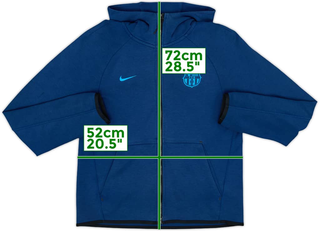 2019-20 Barcelona Nike Hooded Track Jacket - 7/10 - (S)
