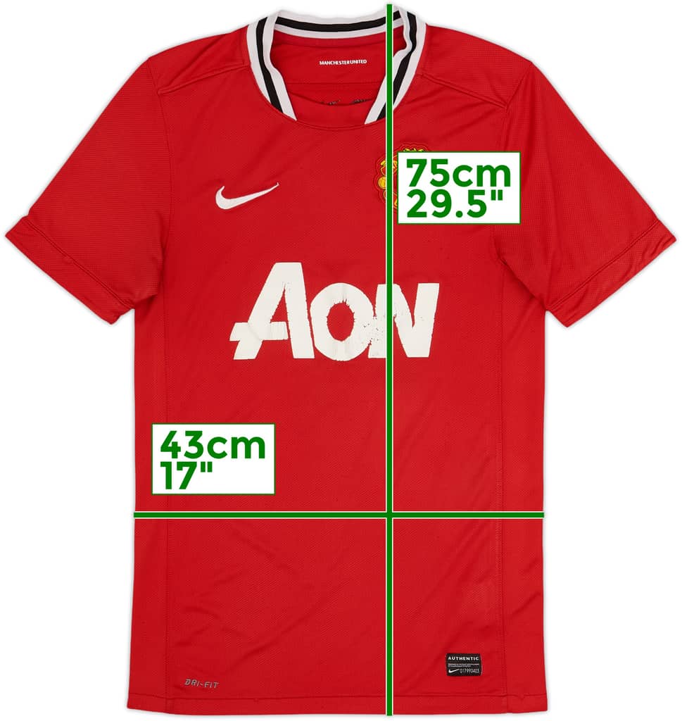 2011-12 Manchester United Home Shirt - 4/10 - (S)