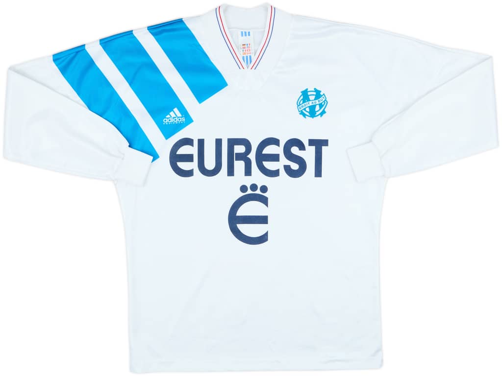 1993-94 Olympique Marseille Home L/S Shirt - 10/10 - (M/L)