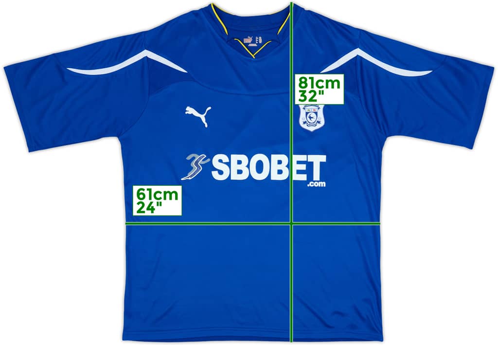 2010-11 Cardiff Home Shirt - 8/10 - (XXL)