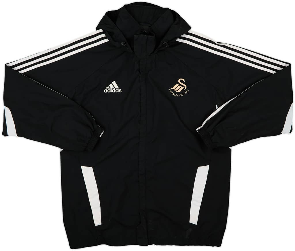 2011-12 Swansea adidas Hooded Rain Jacket - 6/10 - (L)