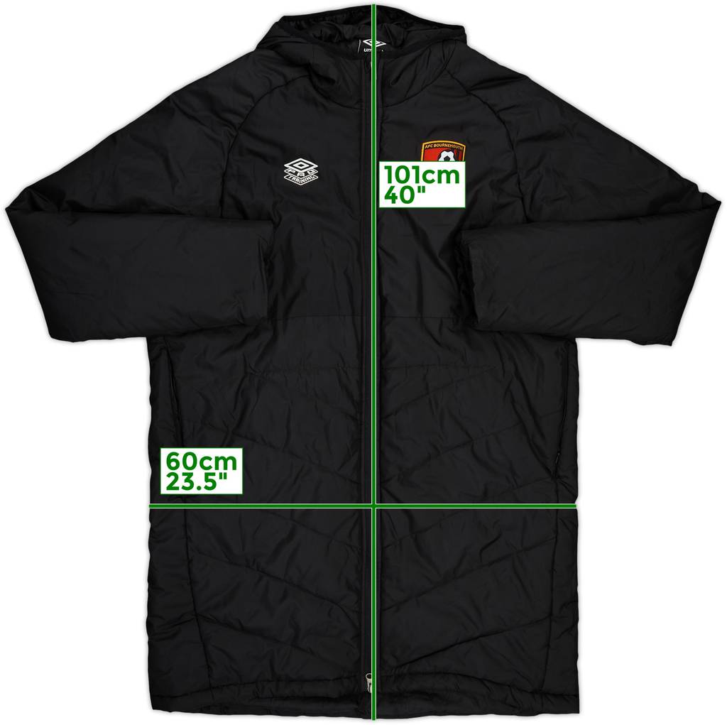 2018-19 Bournemouth Umbro Abrigo acolchado de banquillo - 8/10 - (XL)
