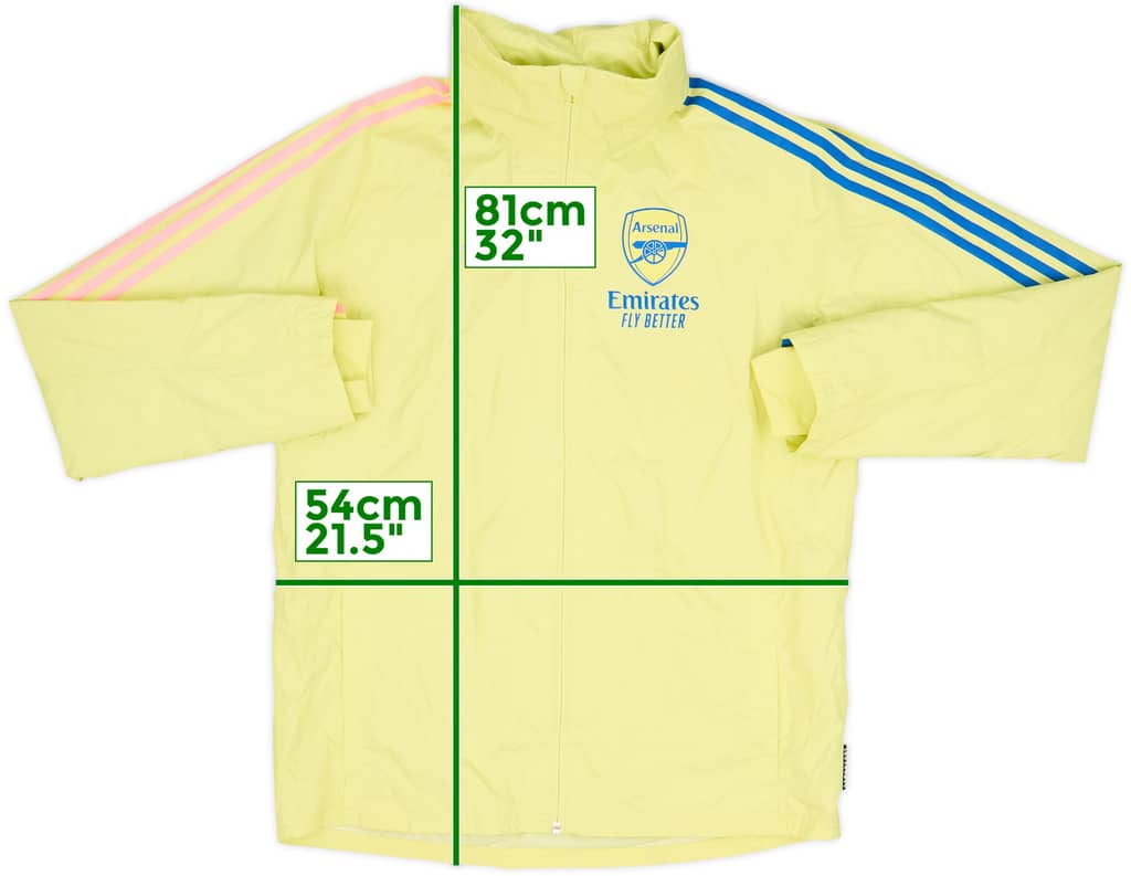 2020-21 Arsenal adidas Hooded Rain Jacket - 8/10 - (XL)