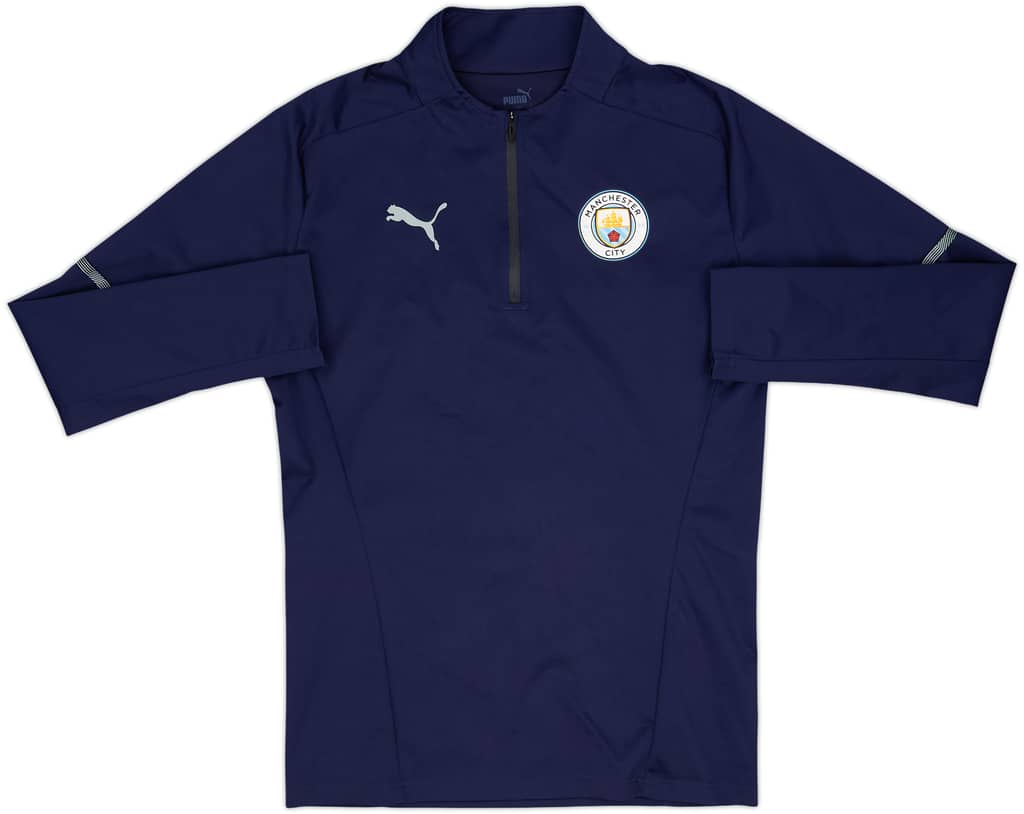 2021-22 Manchester City Puma 1/4 Zip Training Top - 8/10 - (S)