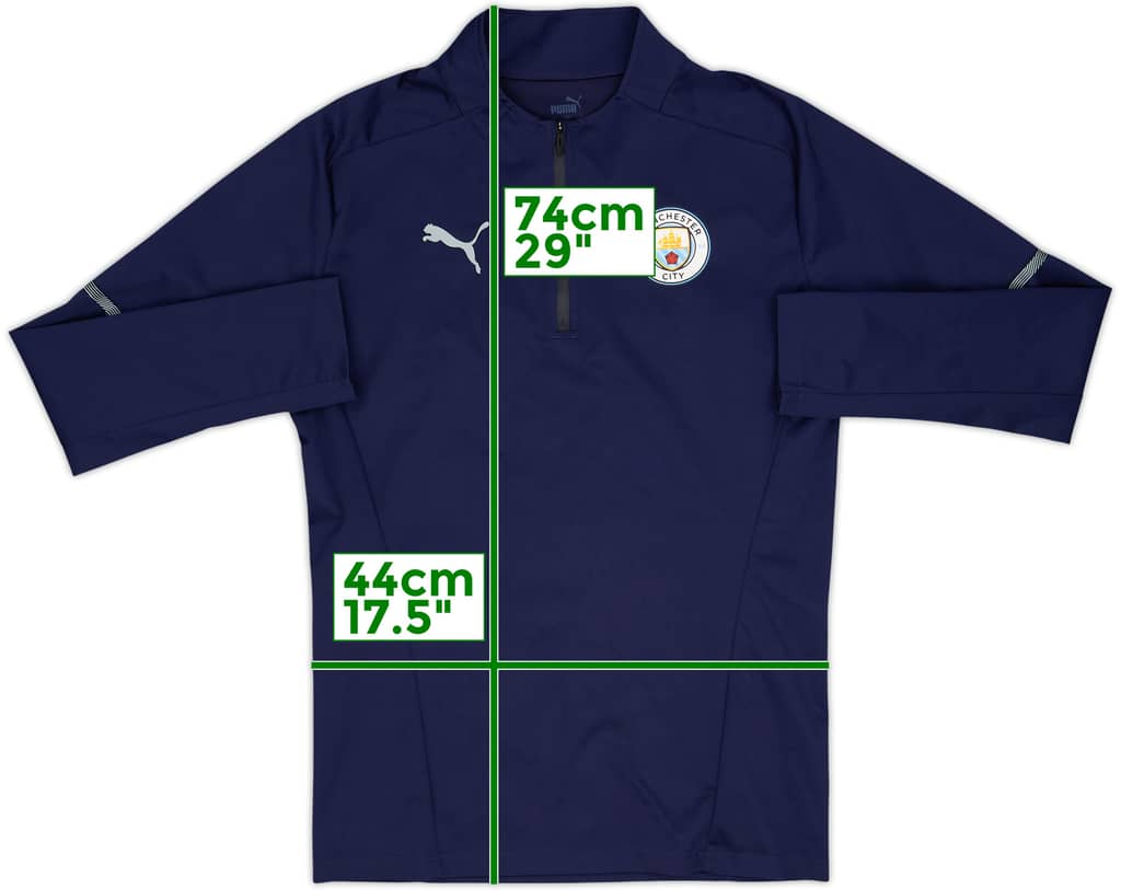 2021-22 Manchester City Puma 1/4 Zip Training Top - 8/10 - (S)
