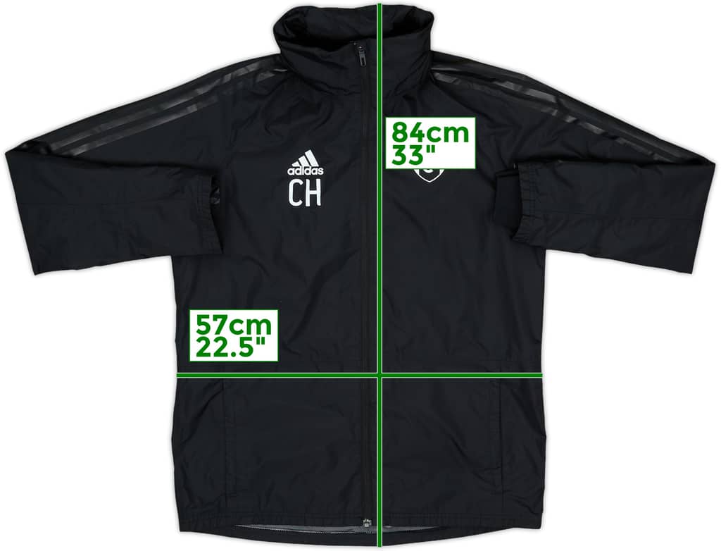 2019-20 Fulham Staff Issue adidas Hooded Rain Jacket CH - 9/10 - (M)