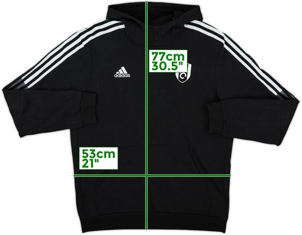 2021-22 Fulham adidas Hooded Sweat Top - 9/10 - (L)
