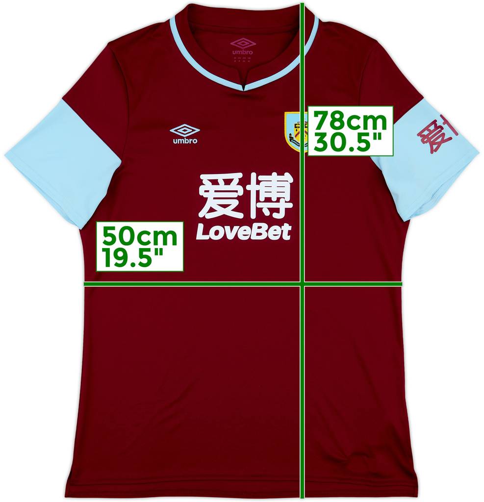 2019-20 Burnley Home Shirt - 8/10 - (Women's XXL)