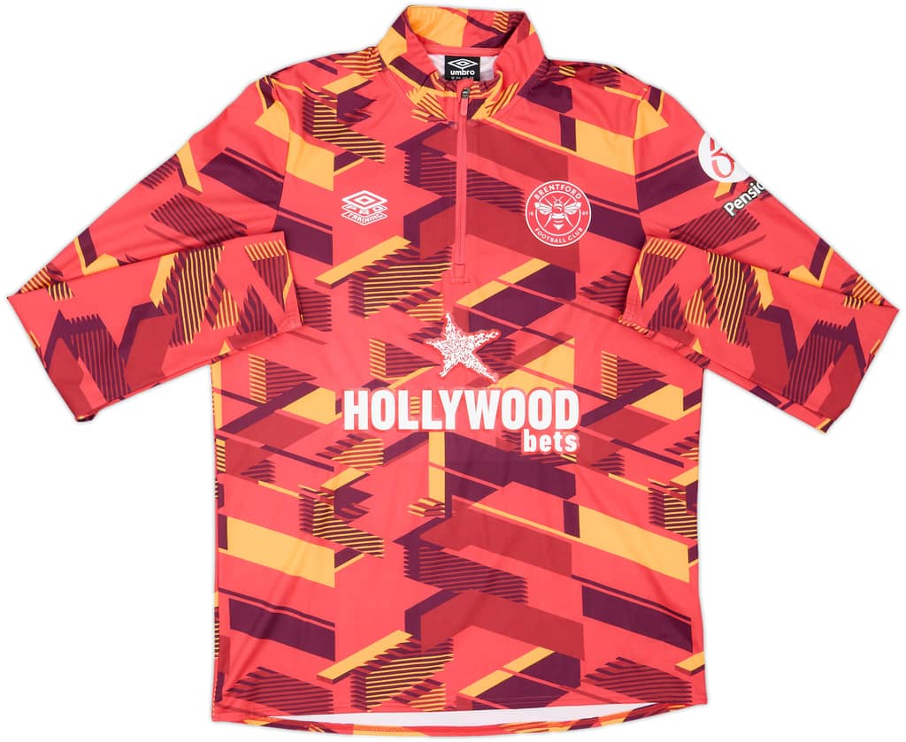 2023-24 Brentford Umbro Top de entrenamiento con cierre de un cuarto - 8/10 - (L)