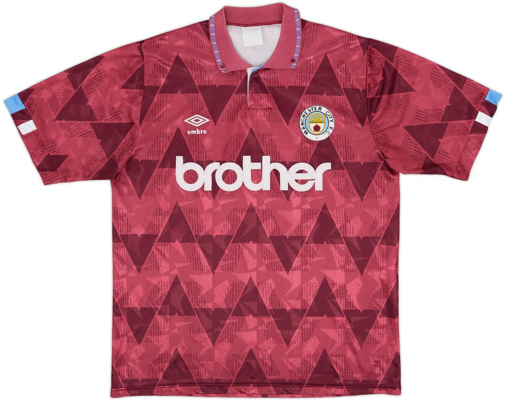 1990-92 Manchester City Away Shirt - 8/10 - (M)