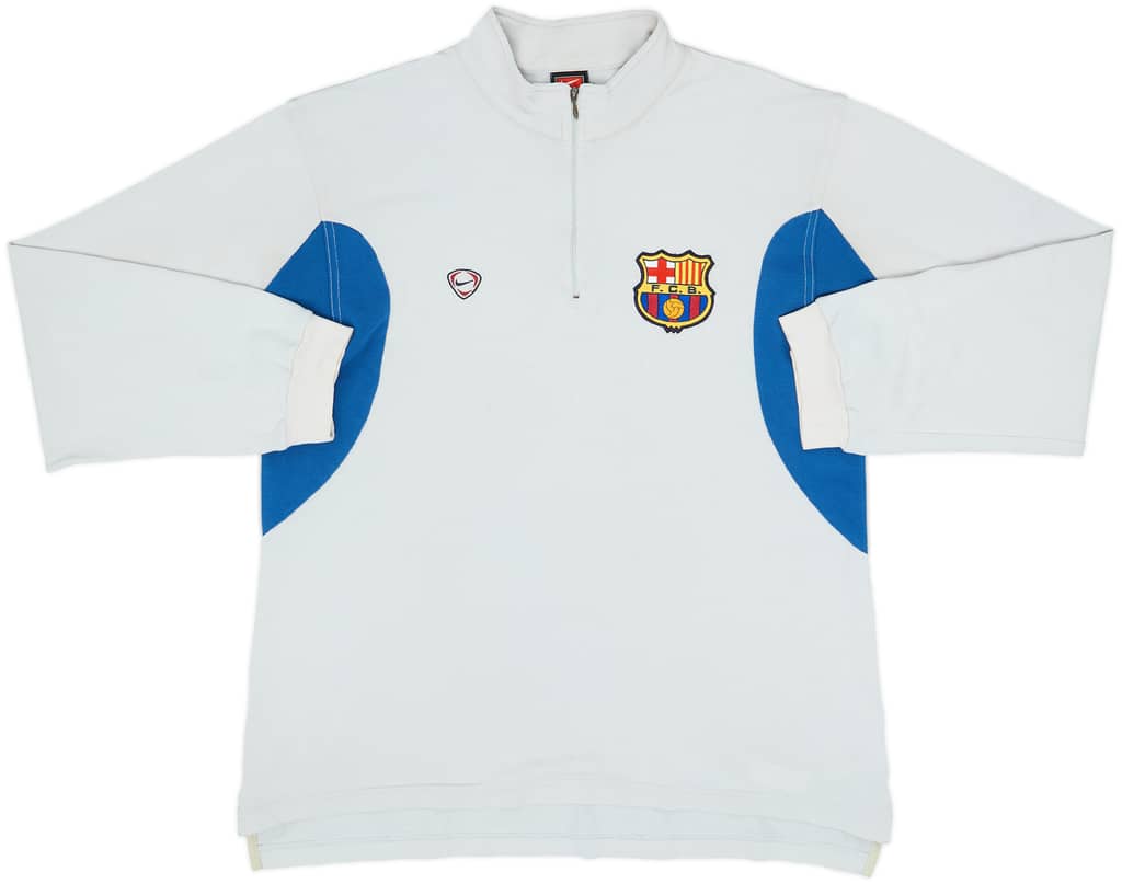2000-01 Barcelona Nike 1/4 Zip Drill Top - 8/10 - (M)