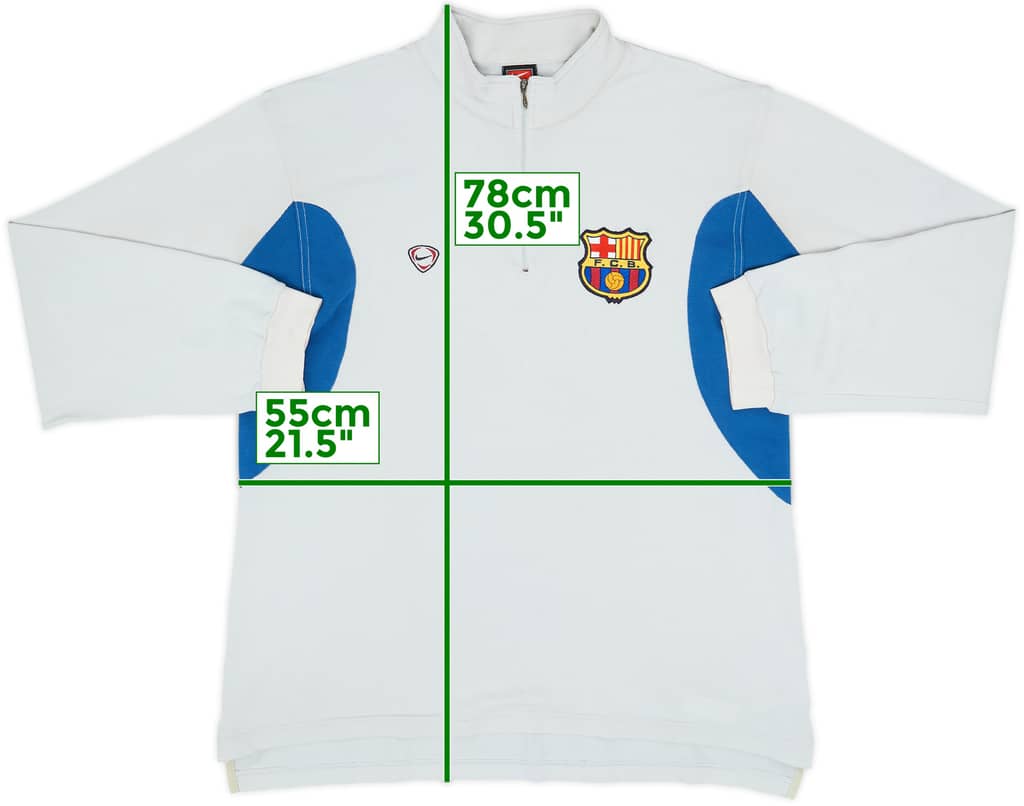 2000-01 Barcelona Nike 1/4 Zip Drill Top - 8/10 - (M)
