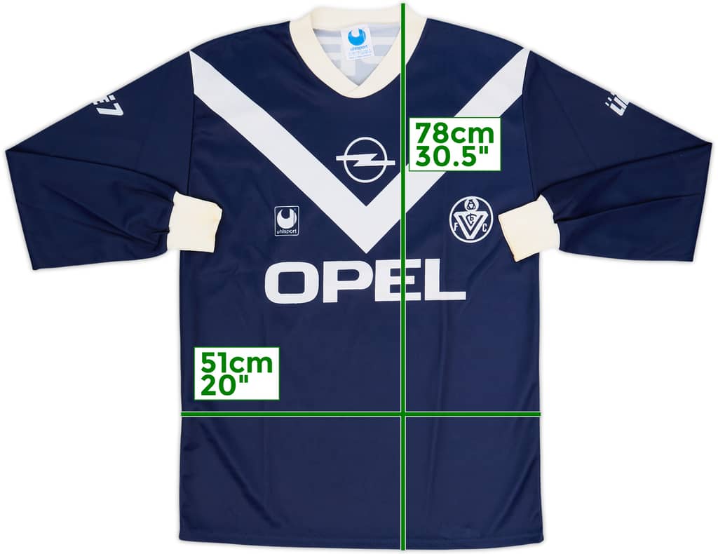 1990-91 Bordeaux Home L/S Shirt - 8/10 - (L)