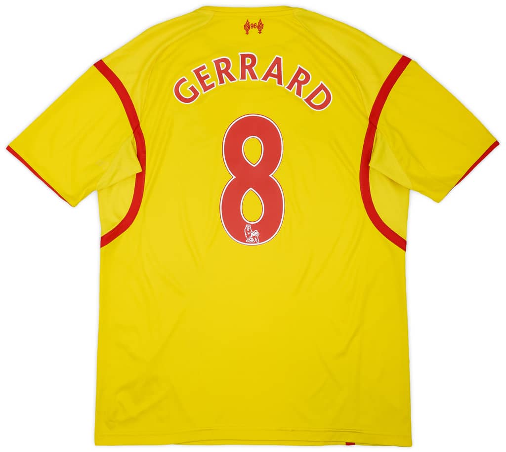 2014-15 Liverpool Away Shirt Gerrard #8 - 6/10 - (L)