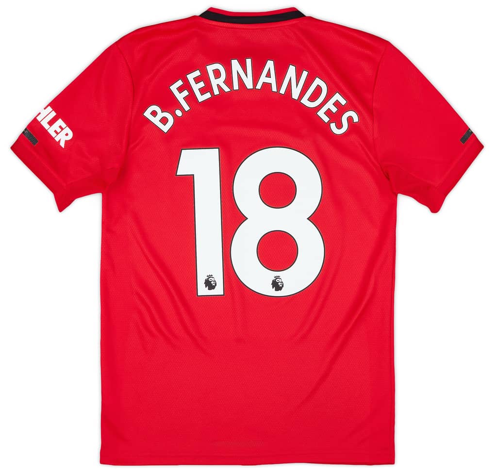 2019-20 Manchester United Home Shirt B.Fernandes #18 - 9/10 - (S)