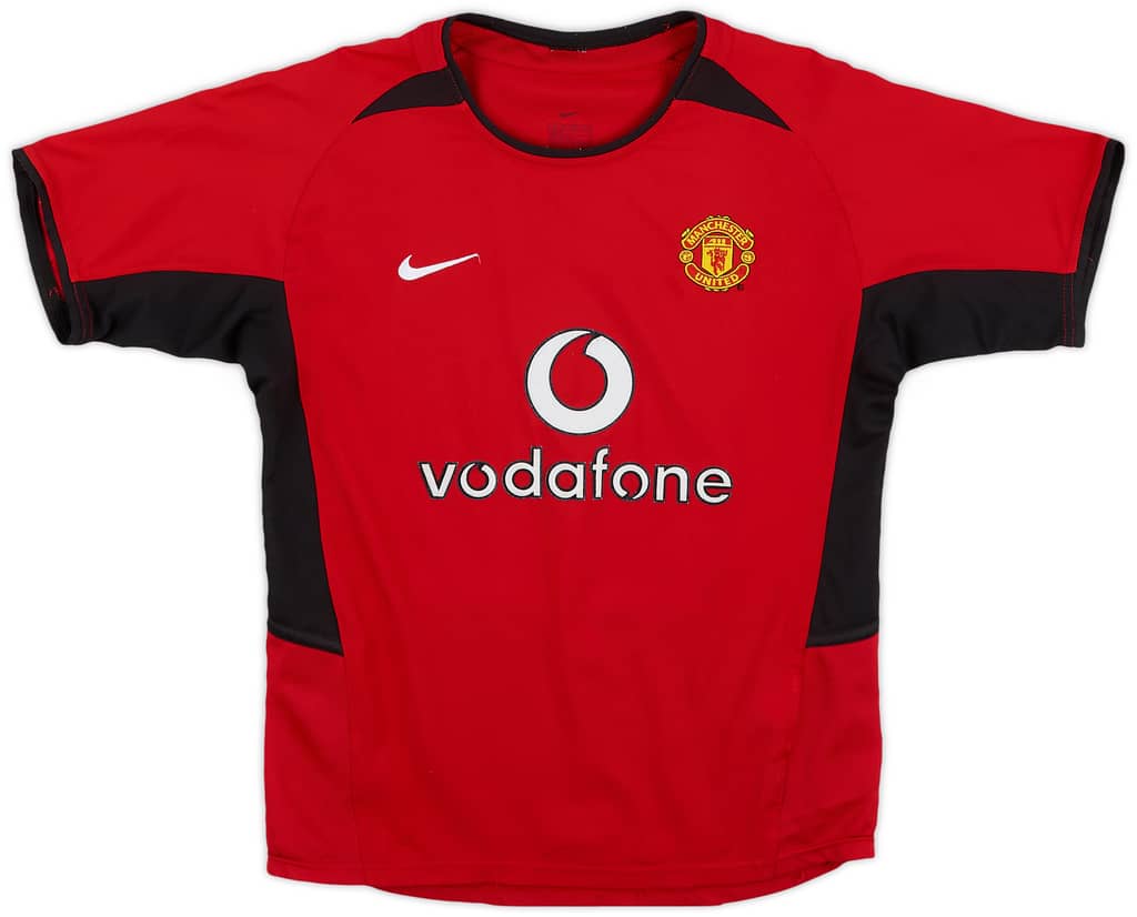 2002-04 Manchester United Home Shirt - 9/10 - (S.Boys)