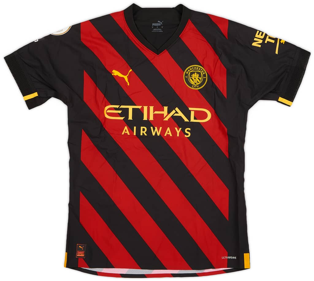 2022-23 Manchester City Match Issue Away Shirt Lewis #82